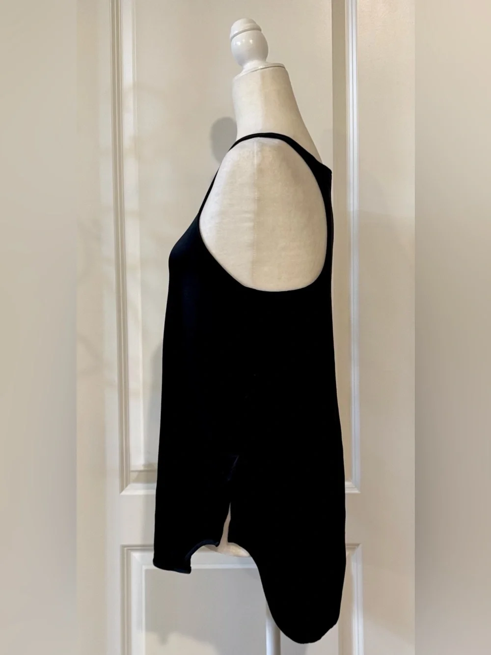 Theory Prestia Black Sleeveless Tunic Racerback Tank Top